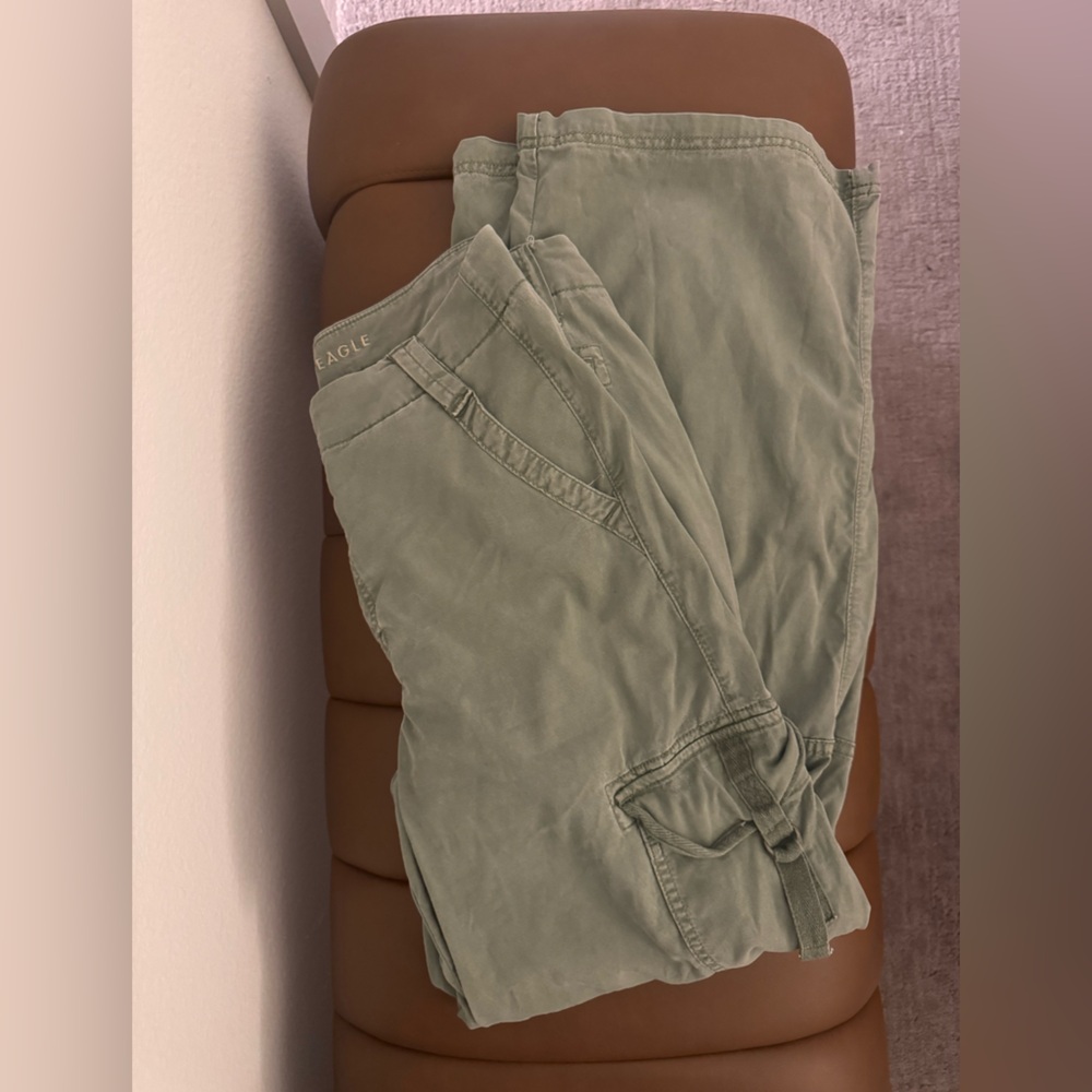 American Eagle Outfitters Women's Green Wide Leg Pants - Picture 8 of 8